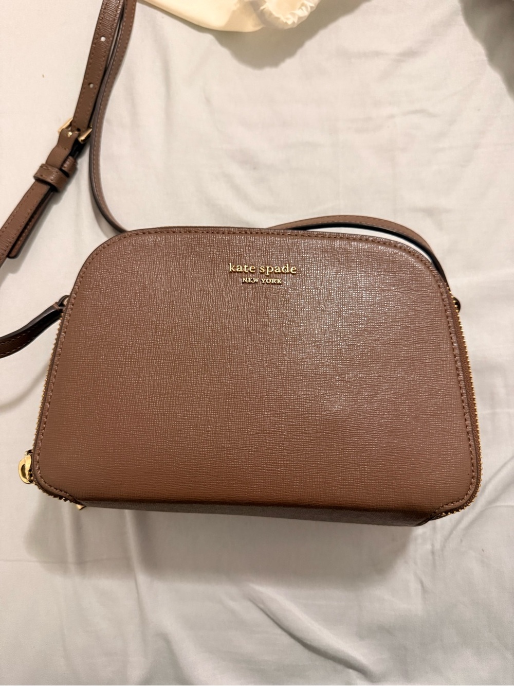 kate spade brown saffiano crossbody bag